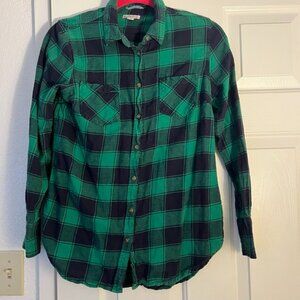 Merona Green Flannel Shirt